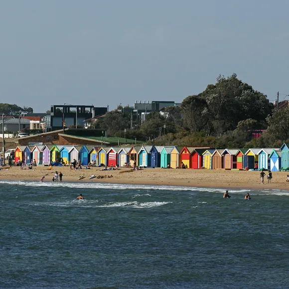 Brighton Bathing Boxes in Brighton, Melbourne