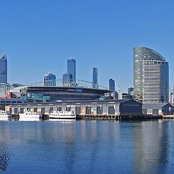 Recognisable view of Docklands, Melbourne