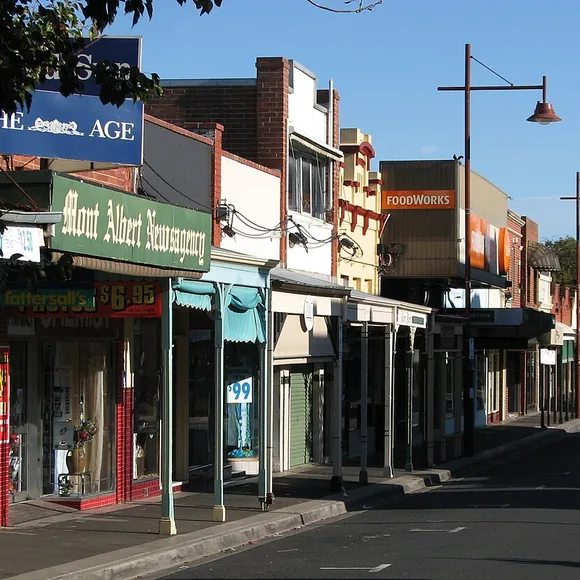Recognisable view of Mont Albert, Melbourne